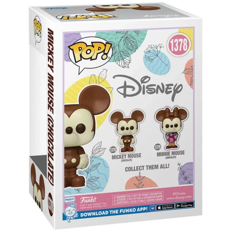 FK76434 Funko Pop! Disney - Mickey Mouse (Chocolate) Collectable Vinyl Figure Box Back