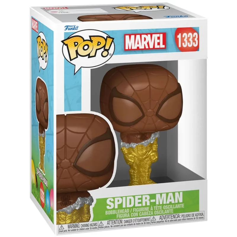 FK77171 Funko Pop! Marvel - Spider-Man (Chocolate) Collectable Vinyl Figure Box Front