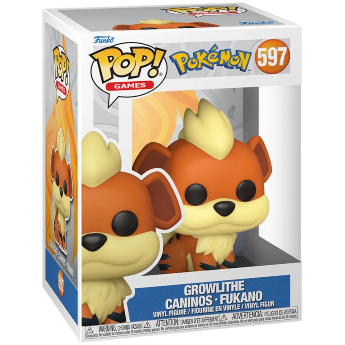 74229 Funko Pop! Games - Pokémon - Growlithe Collectable Vinyl Figure Box Front