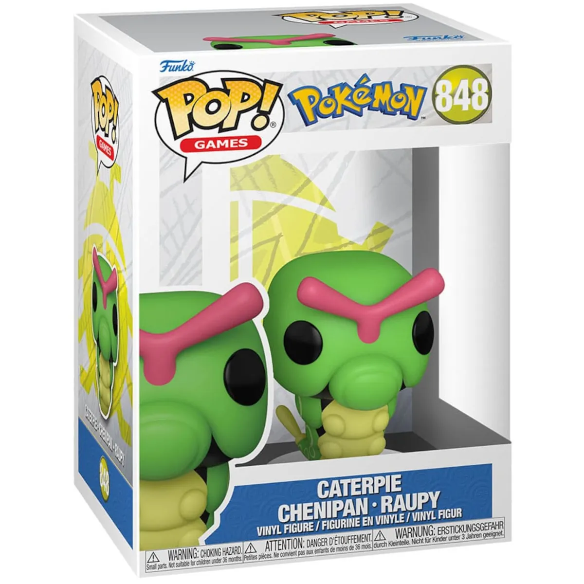 74628 Funko Pop! Games - Pokémon - Caterpie Collectable Vinyl Figure Box Front