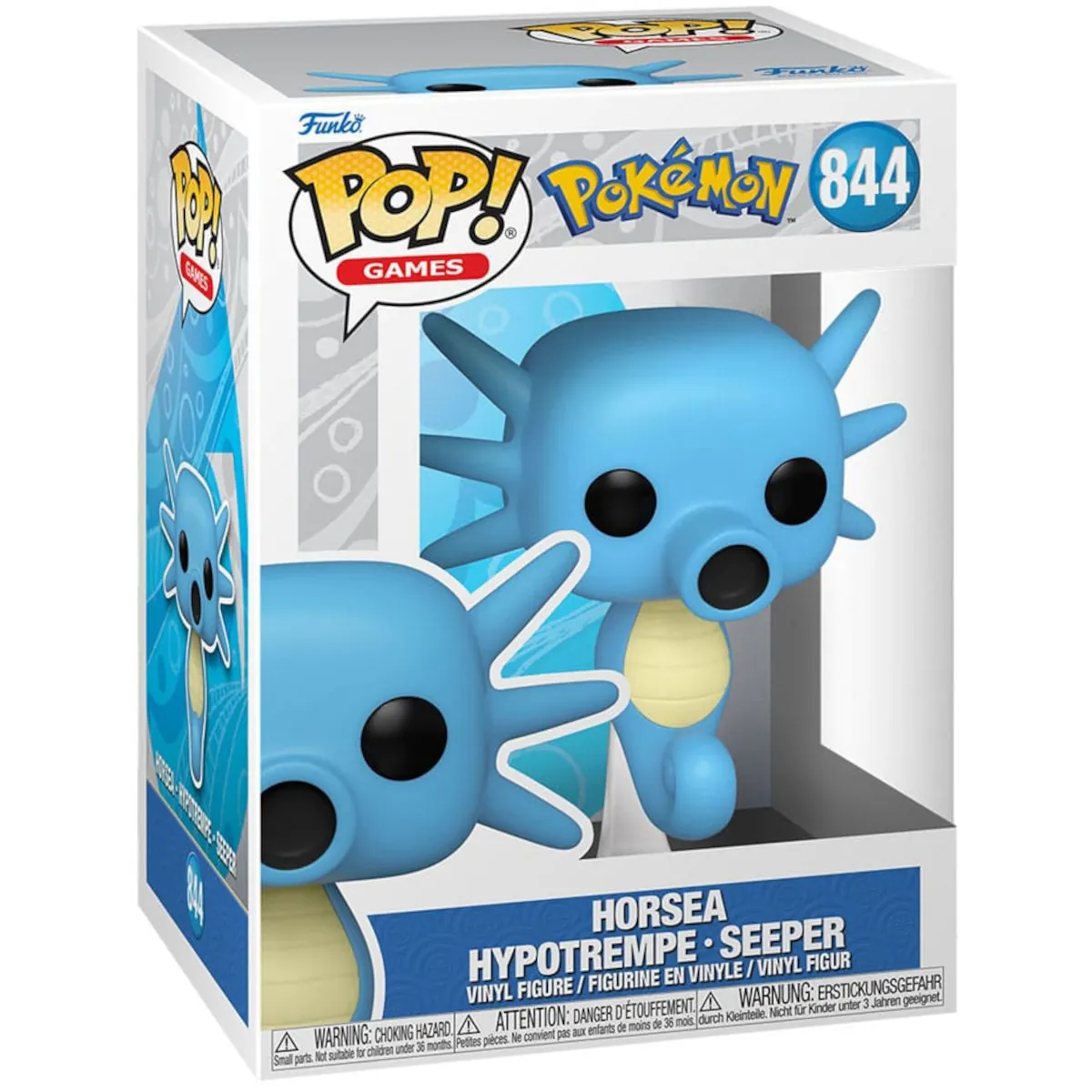 74629 Funko Pop! Games - Pokémon - Horsea Collectable Vinyl Figure Box Front