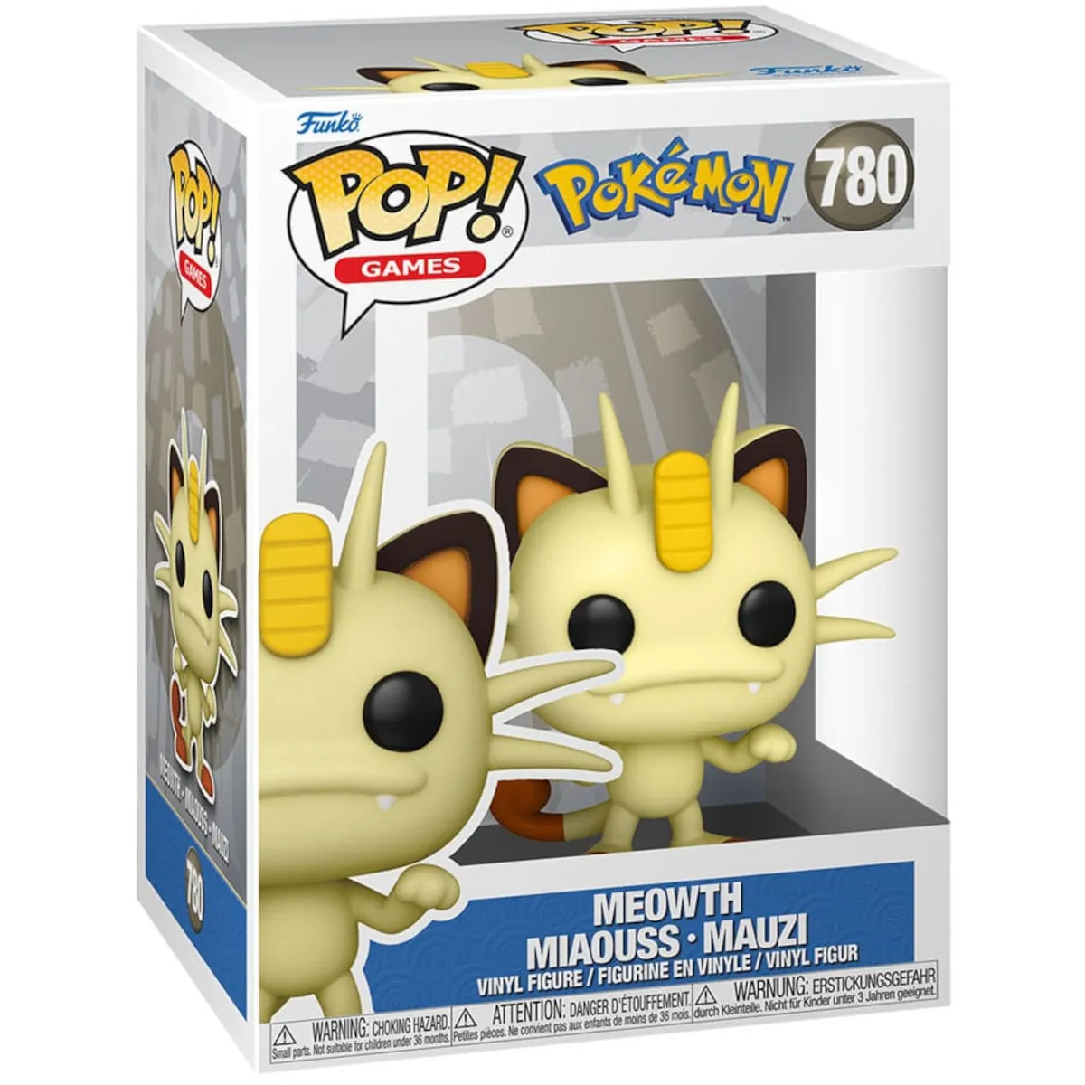 74630 Funko Pop! Games - Pokémon - Meowth Collectable Vinyl Figure Box Front