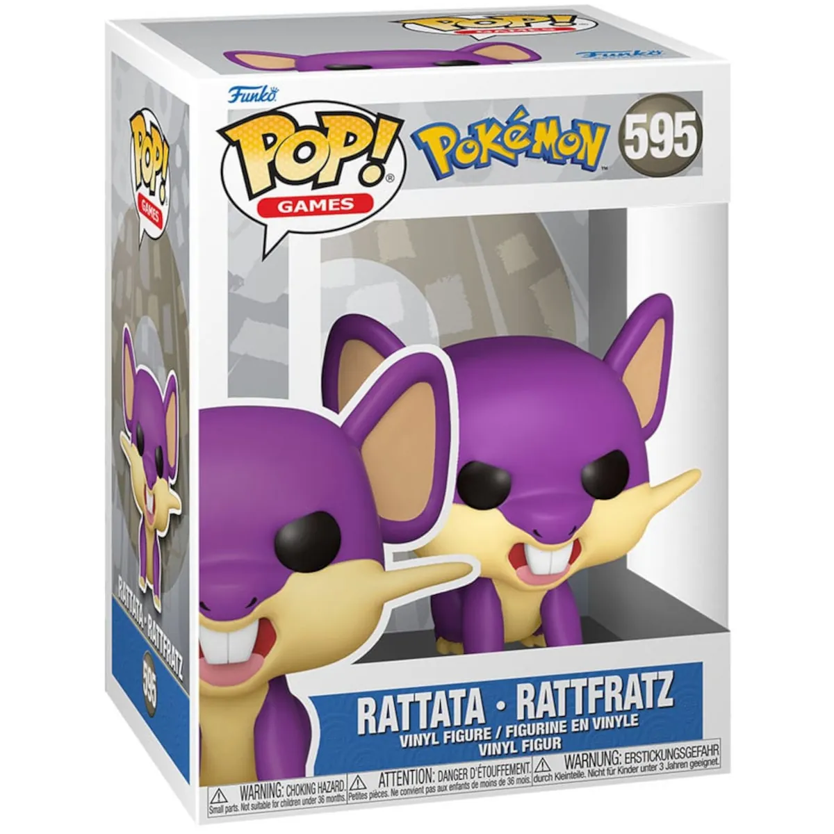 74632 Funko Pop! Games - Pokémon - Rattata Collectable Vinyl Figure Box Front