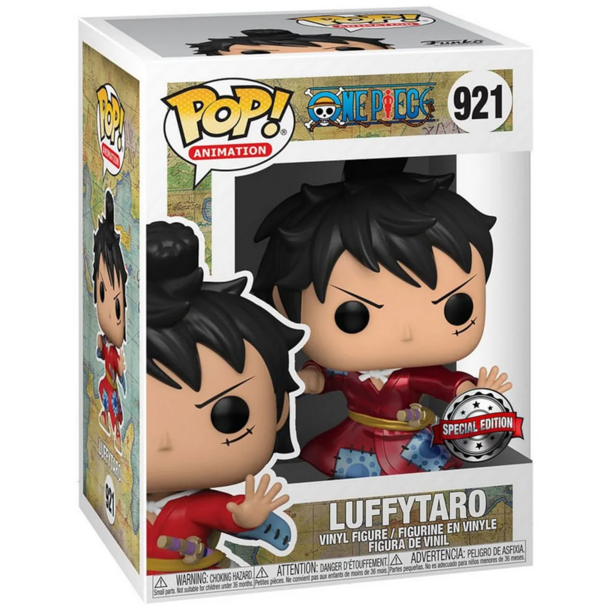 FK54532 Funko Pop! Animation - One Piece - Luffytaro (Metallic) Special Edition Collectable Vinyl Figure Box Front