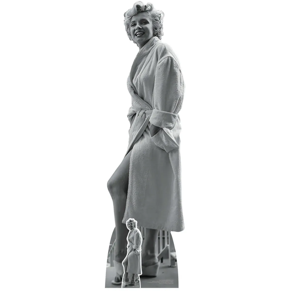 SC2382 Marilyn Monroe 'Bathrobe' (American Actress) Lifesize + Mini Cardboard Cutout Standee Front