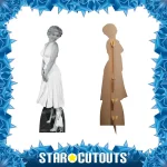 SC2383 Marilyn Monroe 'White Cocktail Dress' (American Actress) Lifesize + Mini Cardboard Cutout Standee Frame