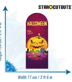 SC4329 Halloween 'Trick or Treat' Pumpkin Large Single Backdrop Cardboard Cutout Standee Size