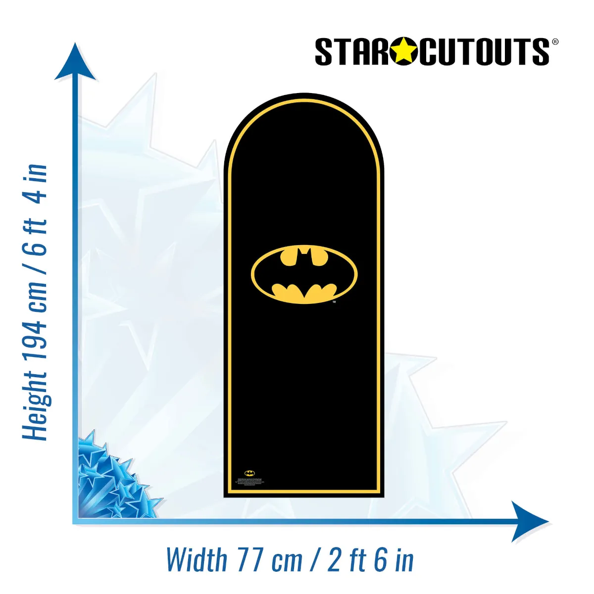 SC4349 Batman Logo Official Large Single Backdrop Cardboard Cutout Standee Size
