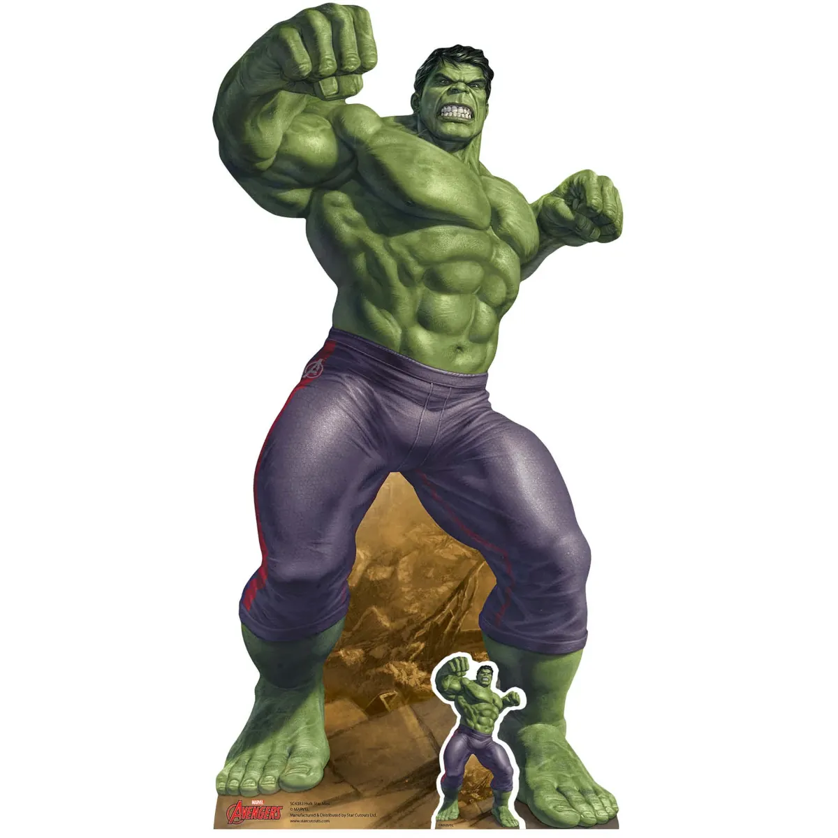 SC4383 The Incredible Hulk 'Comic Book Art' (Marvel Avengers) Mini + Tabletop Cardboard Cutout Standee Front