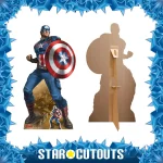 SC4384 Captain America 'Earth's Mightiest Hero' (Marvel Avengers) Mini + Tabletop Cardboard Cutout Standee Frame