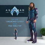 SC4407 Aquaman 'Blue Suit' (Jason Momoa) Official Lifesize + Mini Cardboard Cutout Standee Room