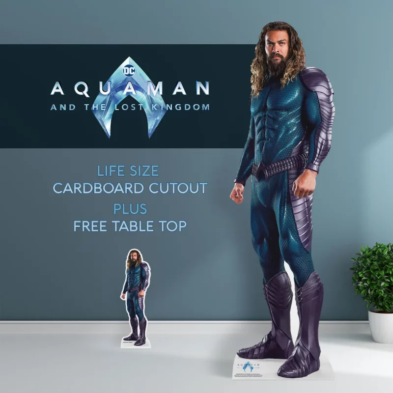 SC4407 Aquaman 'Blue Suit' (Jason Momoa) Official Lifesize + Mini Cardboard Cutout Standee Room