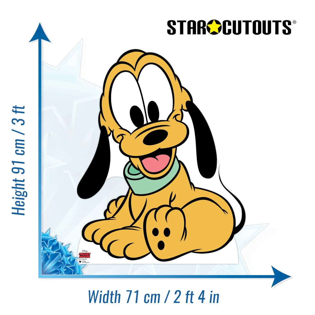 SC4417 Baby Pluto (Disney Mickey Mouse) Official Small Cardboard Cutout Standee Size