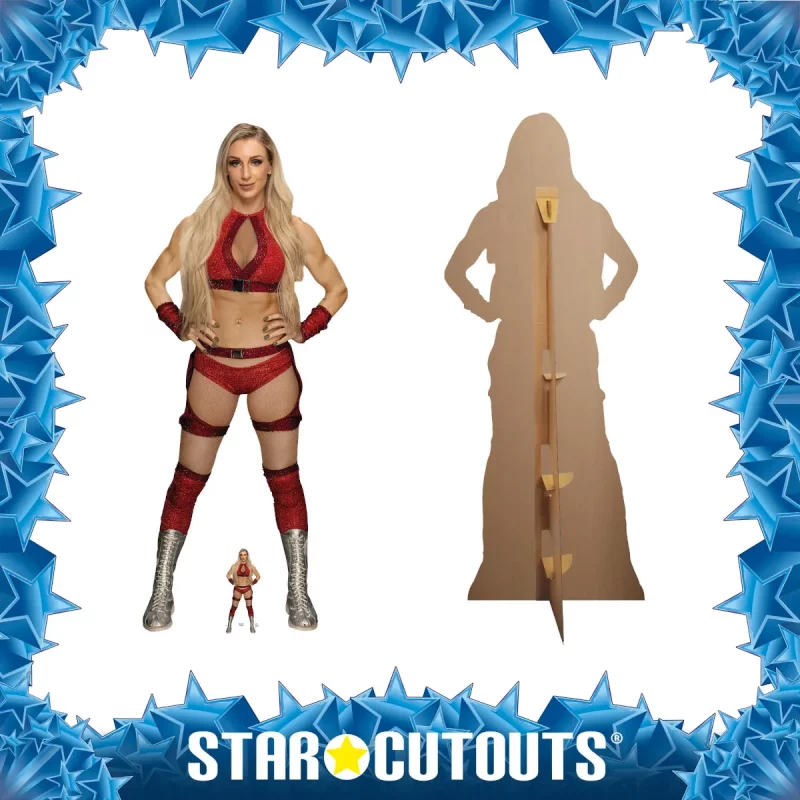 SC4429 Charlotte Flair 'Red Outfit' (WWE) Official Lifesize + Mini Cardboard Cutout Standee Frame