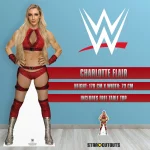 SC4429 Charlotte Flair 'Red Outfit' (WWE) Official Lifesize + Mini Cardboard Cutout Standee Room
