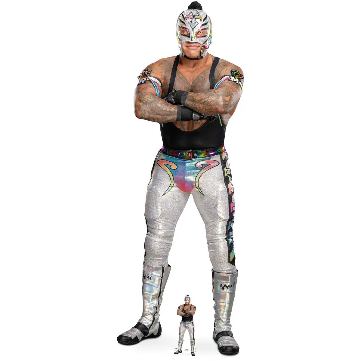 SC4430 Rey Mysterio (WWE) Official Lifesize + Mini Cardboard Cutout Standee Front