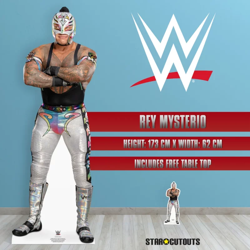 SC4430 Rey Mysterio (WWE) Official Lifesize + Mini Cardboard Cutout Standee Room