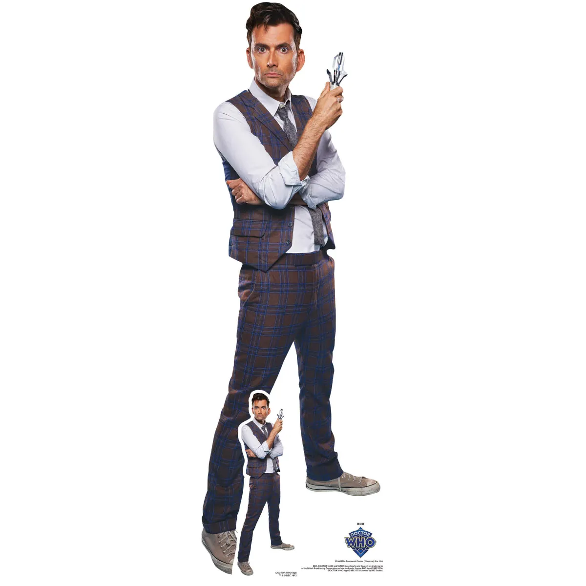 SC4433 The Fourteenth Doctor 'Waistcoat' (David Tennant) (Doctor Who) Mini + Tabletop Cardboard Cutout Standee Front