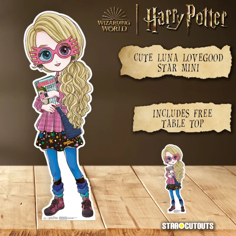 SC4456 Cute Luna Lovegood 'Animated' (Harry Potter) Official Mini + Tabletop Cardboard Cutout Standee Room