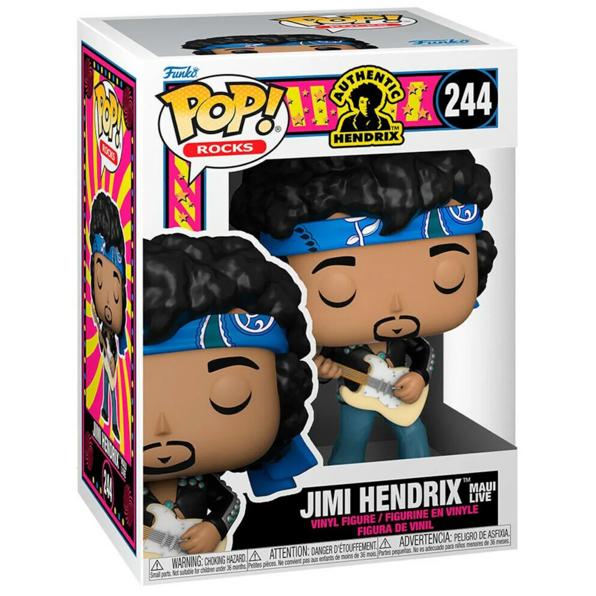 57611 Funko Pop! Rocks - Jimi Hendrix (Live in Maui Jacket) Collectable Vinyl Figure Box Front