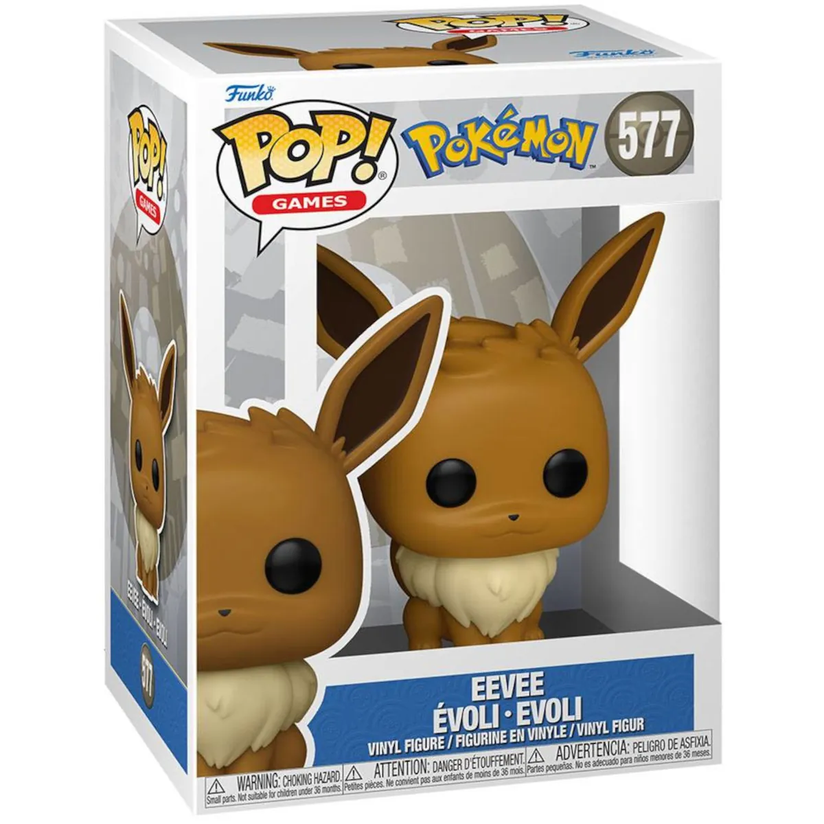64637 Funko Pop! Games - Pokémon - Eevee Collectable Vinyl Figure Box Front