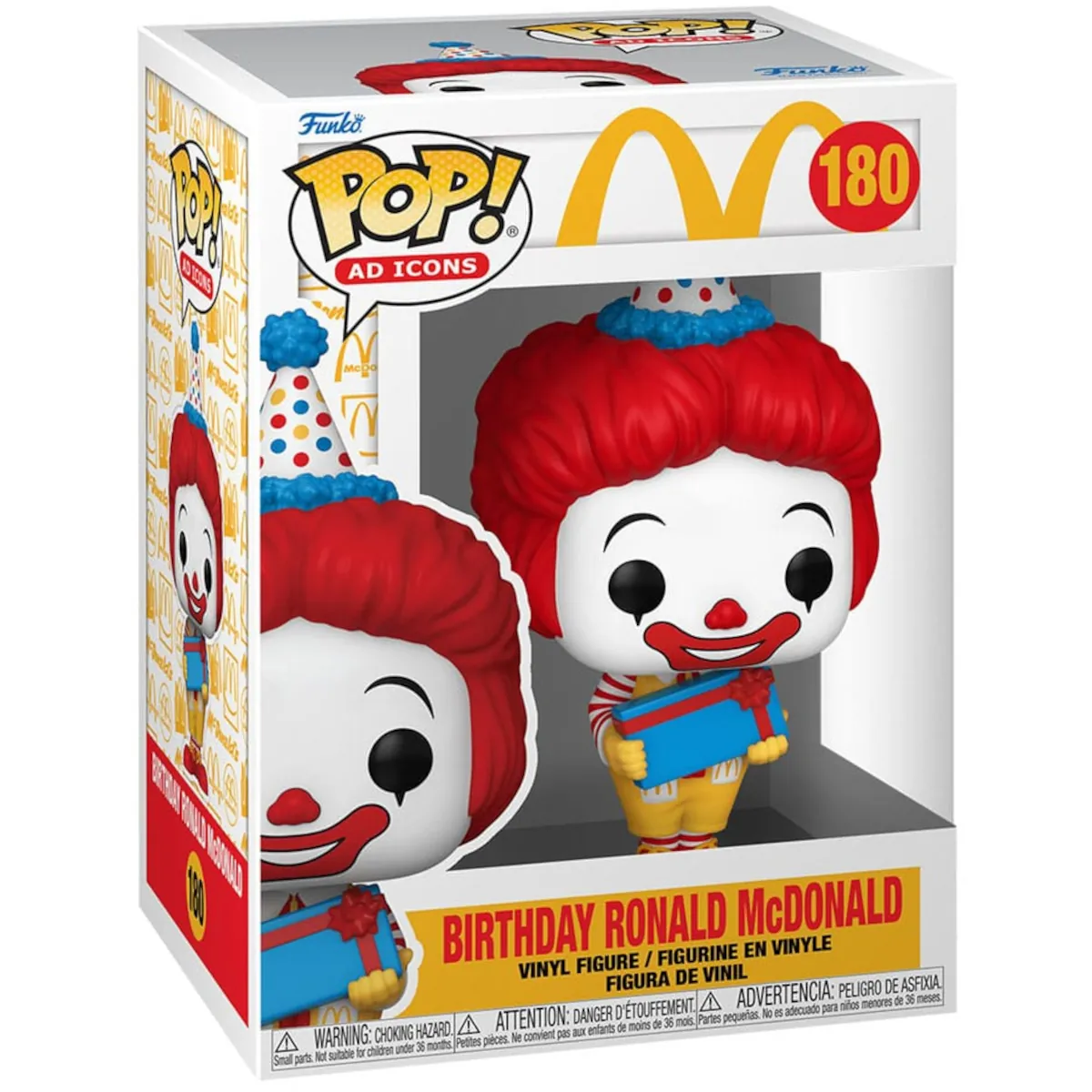 73415 Funko Pop! Ad Icons - McDonald's - Birthday Ronald McDonald Collectable Vinyl Figure Box Front