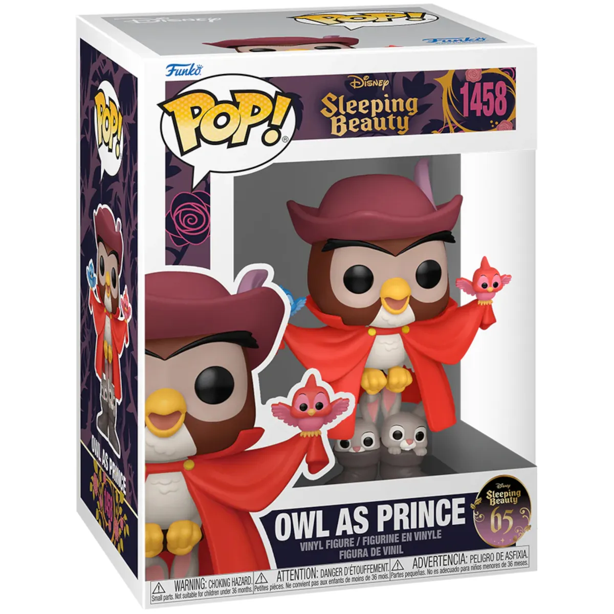 78185 Funko Pop! Disney - Sleeping Beauty (65th Anniversary) - Owl As Prince Collectable Vinyl Figure Box Front