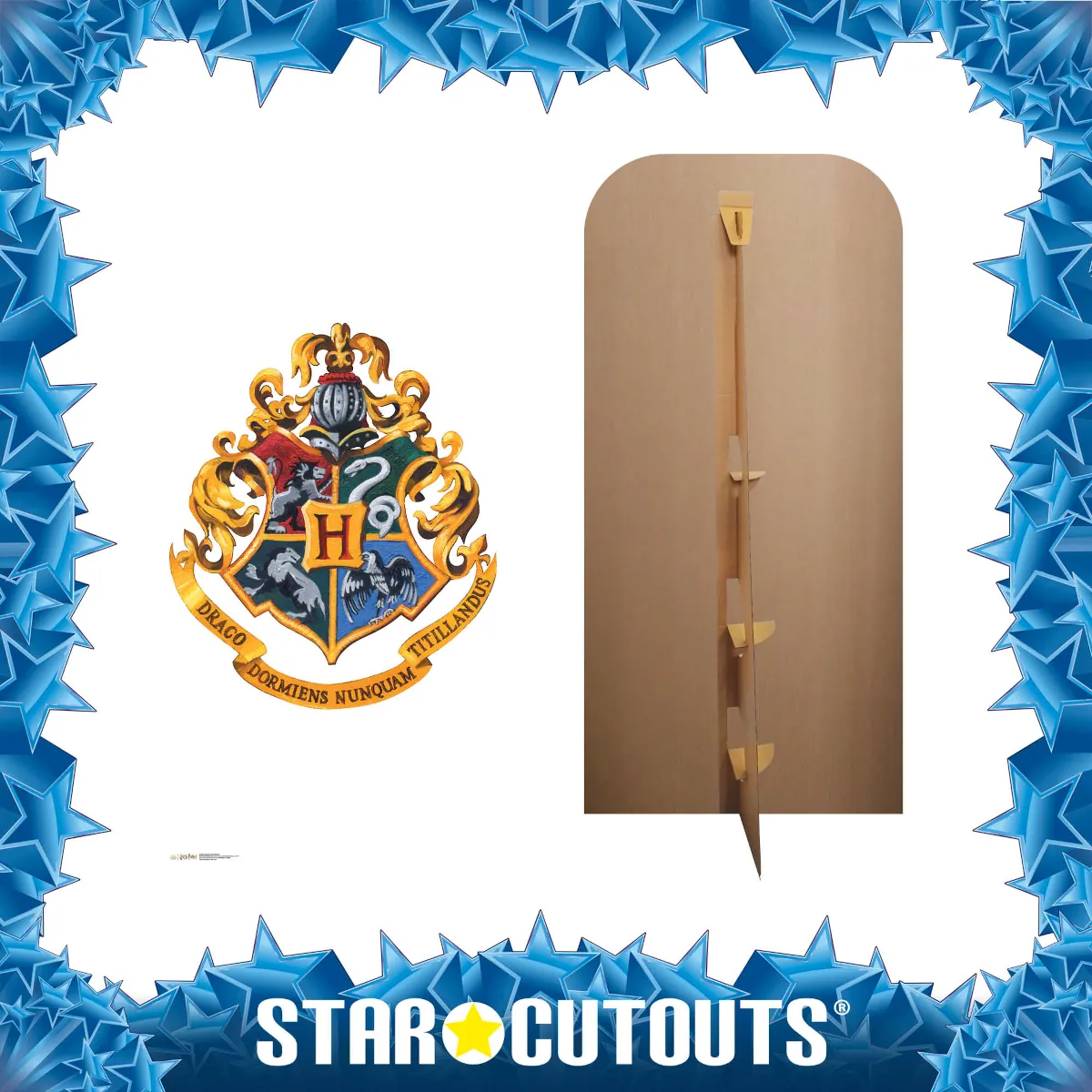 SC4450 Harry Potter 'Hogwarts Crest' Official Single Backdrop Cardboard Cutout Frame