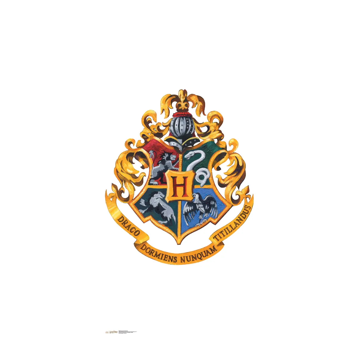 SC4450 Harry Potter 'Hogwarts Crest' Official Single Backdrop Cardboard Cutout Front