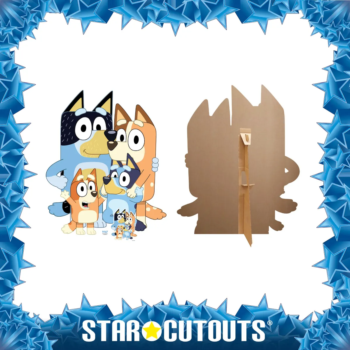 SC4465 Heeler Family (Bluey Television Series) Official Large + Mini Cardboard Cutout Standee Frame